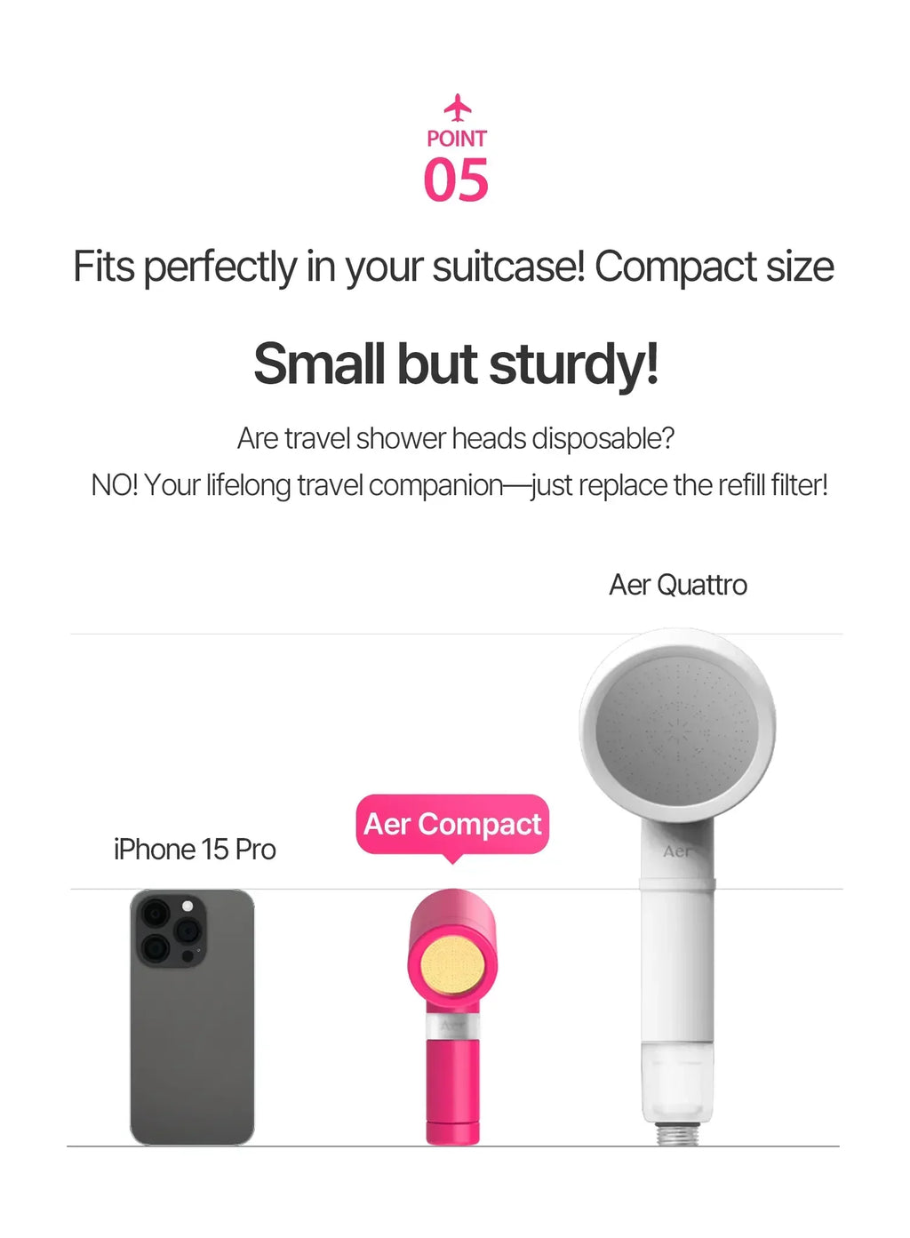 [Limited] Water Solution Travel Shower Compact (1ea)