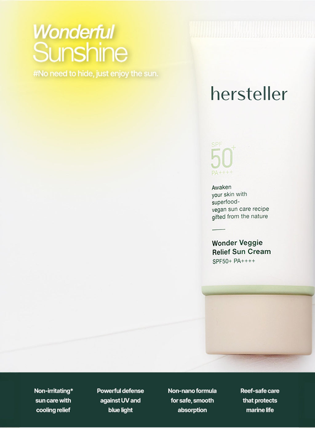 Wonder Veggie Relief Sun Cream SPF50+ PA++++ (50ml)