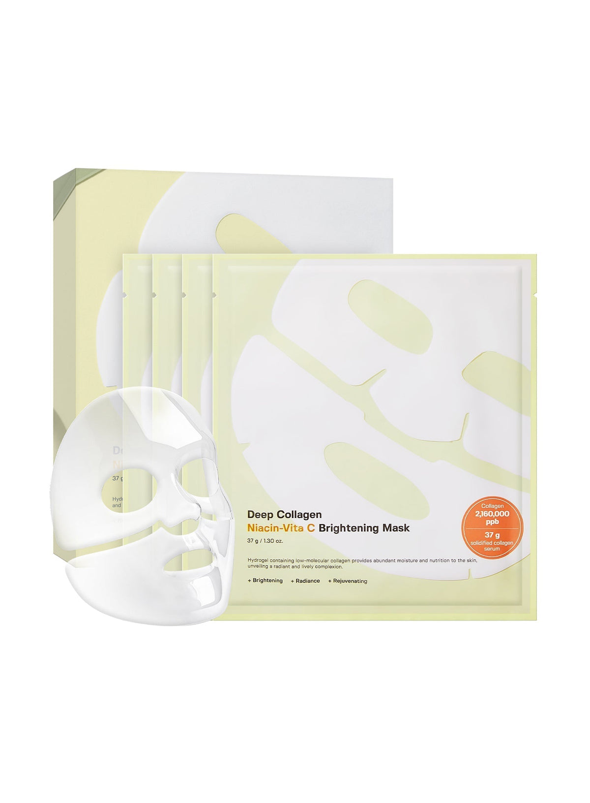 Deep Collagen Niacin Vita C Brightening Mask (37g*4ea)