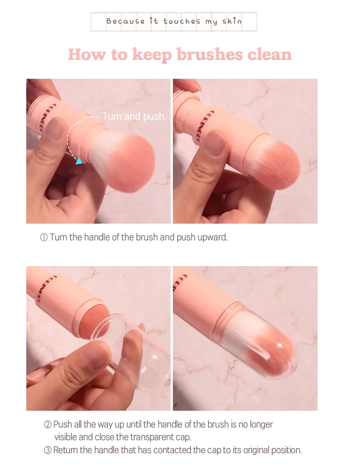 Cotton Candy Capsule Brush Set 4pcs (80g)