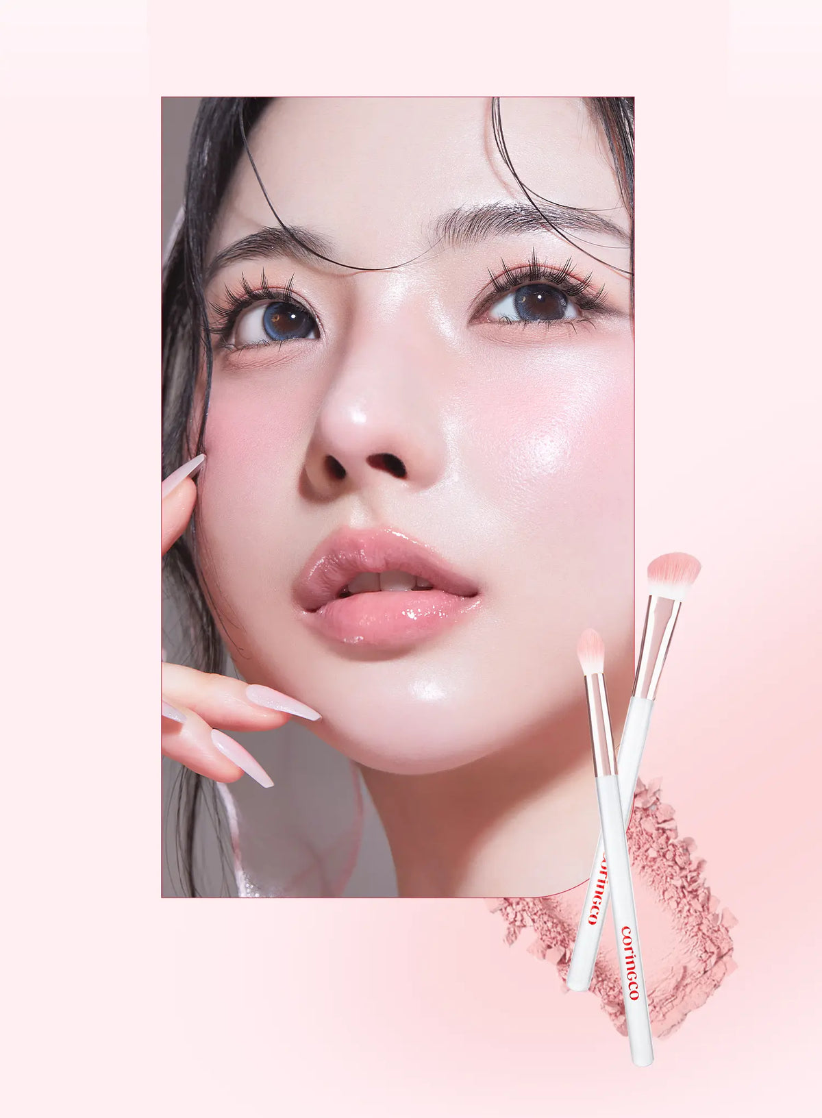 Pink Pocket Eye Brush Set
