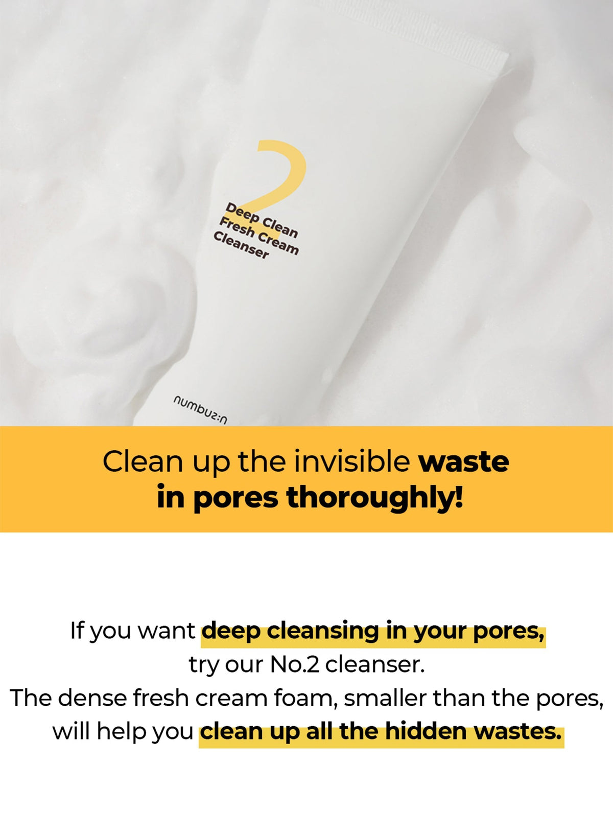 No.2 Deep Clean Fresh Cream Cleanser (120ml)