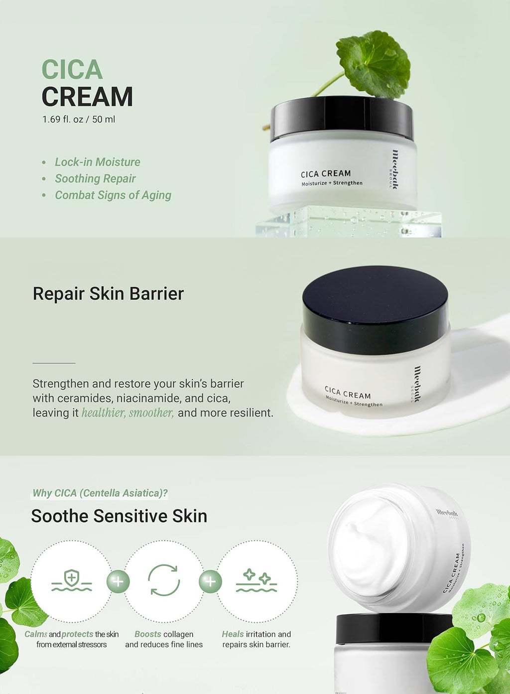 Cica Cream Trio Set (50ml*3ea)