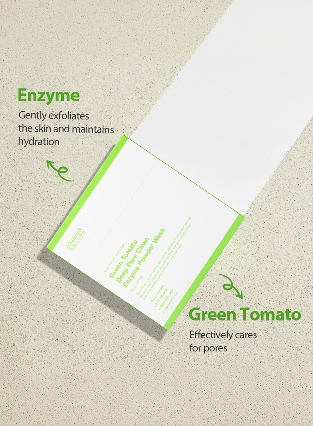Green Tomato Deep Pore Clean Enzyme Powder Wash Travel Kit (1.5g*10ea)