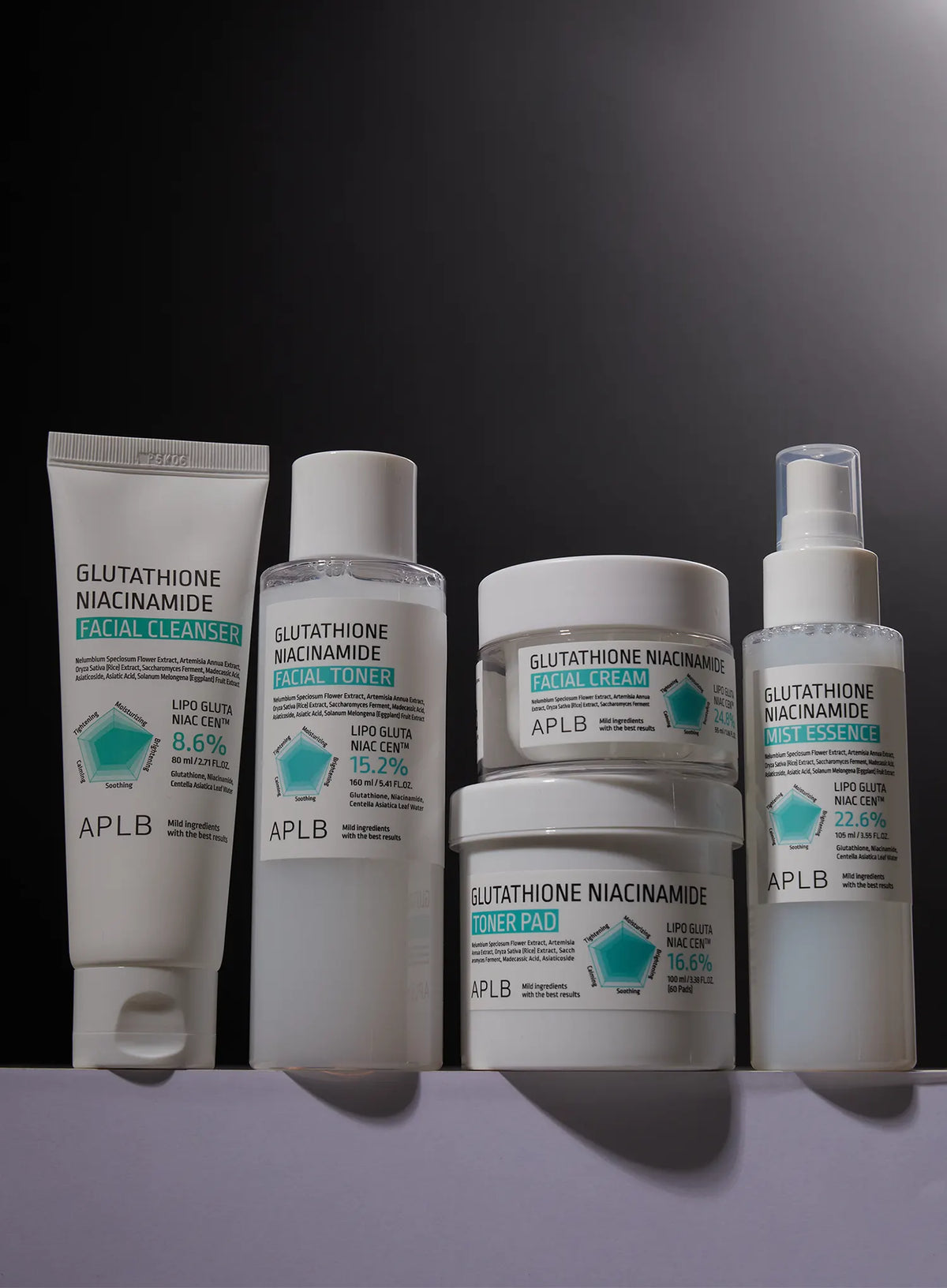 Glutathione Niacinamide Facial Cream Trio Set (55ml*3ea)