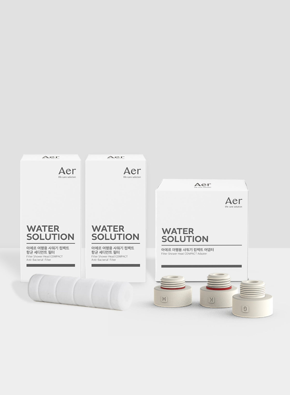 Water Solution Travel Shower Compact Refill Antibacterial Sediment Plus Filter (2pcs)