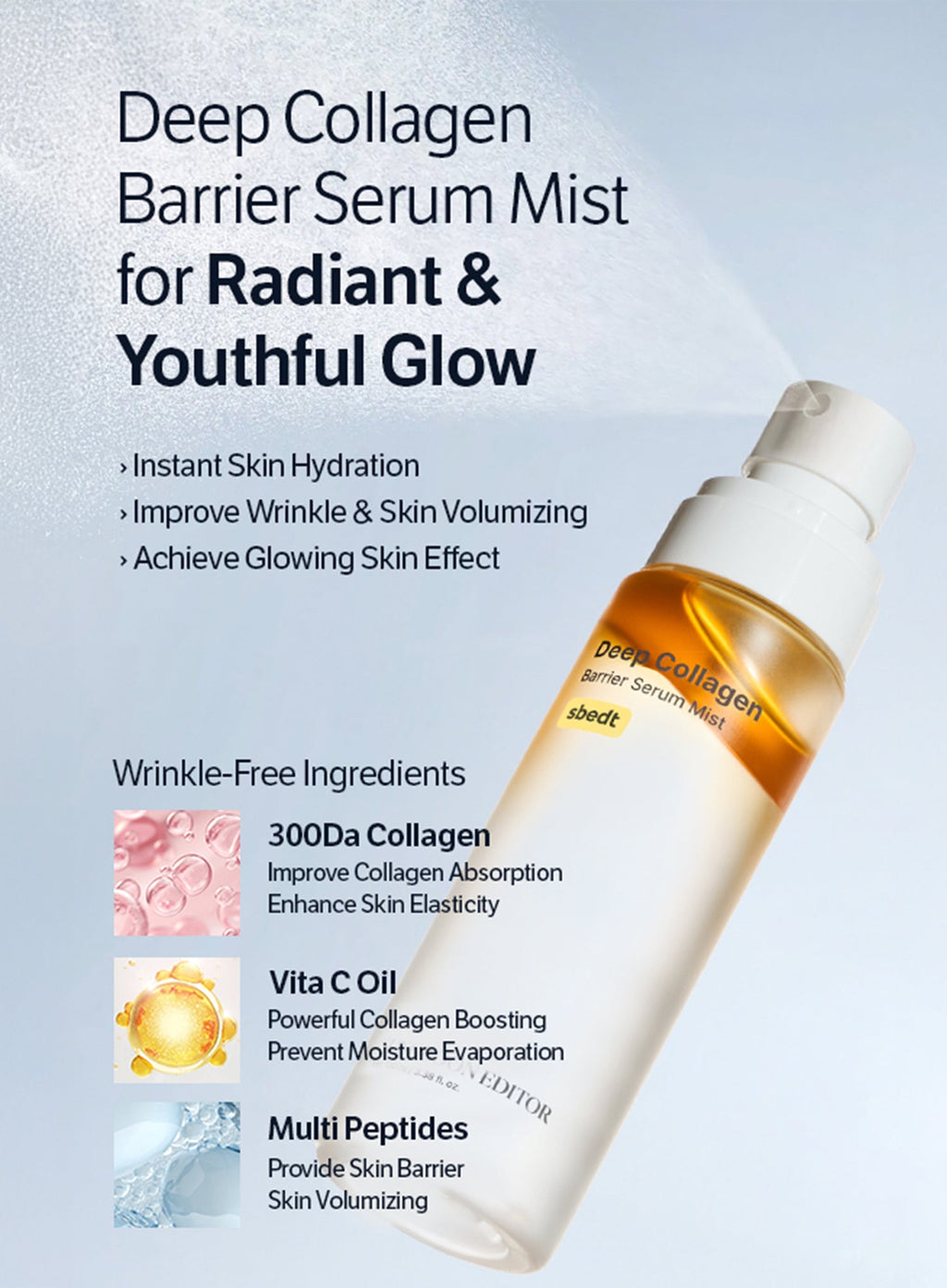 Deep Collagen Barrier Serum Mist Trio Set (100ml*3ea)