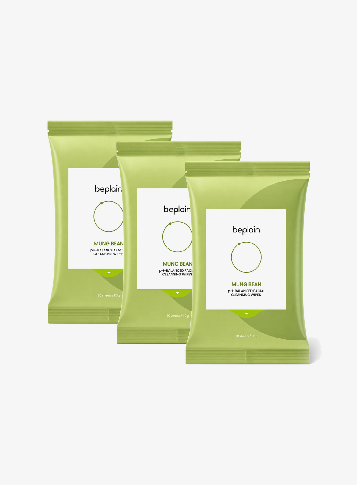 Mung Bean Ph-Balanced Facial Cleansing Wipes Trio Set (20p*3ea)