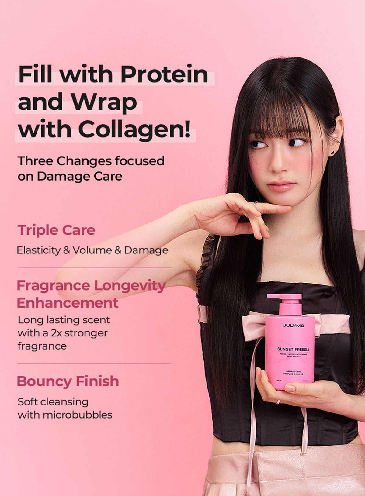 Damage Care Perfume Shampoo Sunset Freesia (500ml)