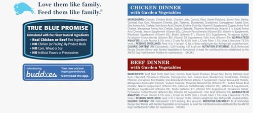 Blue Buffalo Homestyle Recipe Lamb Adult Wet Dog Food, 12.5 oz, 12 ct | Lamb Dinner with Garden Vegetables, No Chicken By-Product, Corn, Wheat, or Soy