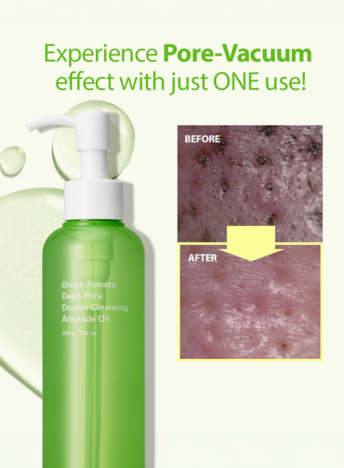 Green Tomato Deep Pore Double Cleansing Ampoule Oil (200g)