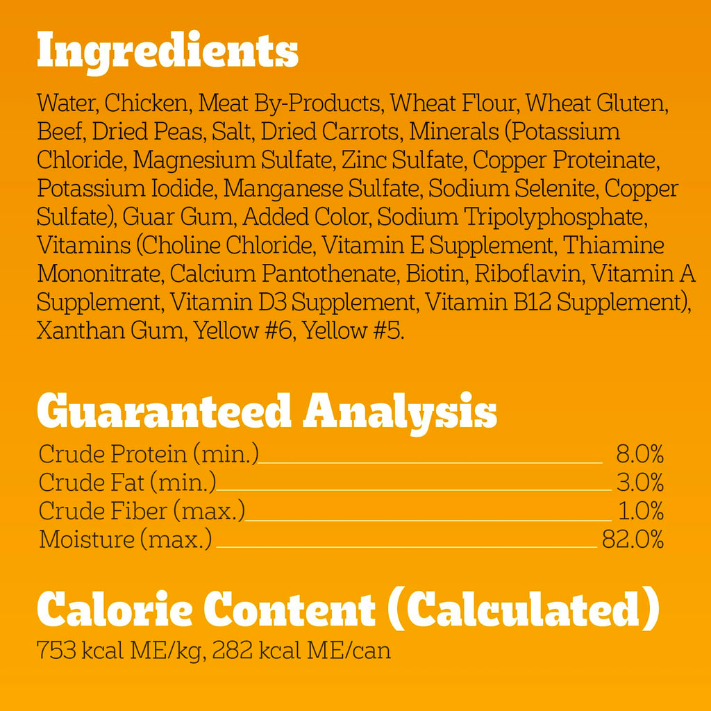 Pedigree Choice Cuts In Gravy Adult Canned Soft Wet Dog Food With Beef, 22 oz. Cans (12 Count, Pack of 1) | Beef in gravy, lean muscle support, 50%+ water for hydration, topper or complete meal for adult dogs, no-mess easy-open cans