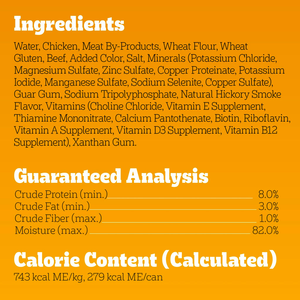 Pedigree Choice Cuts In Gravy Adult Canned Soft Wet Dog Food With Beef, 22 oz. Cans (12 Count, Pack of 1) | Beef in gravy, lean muscle support, 50%+ water for hydration, topper or complete meal for adult dogs, no-mess easy-open cans