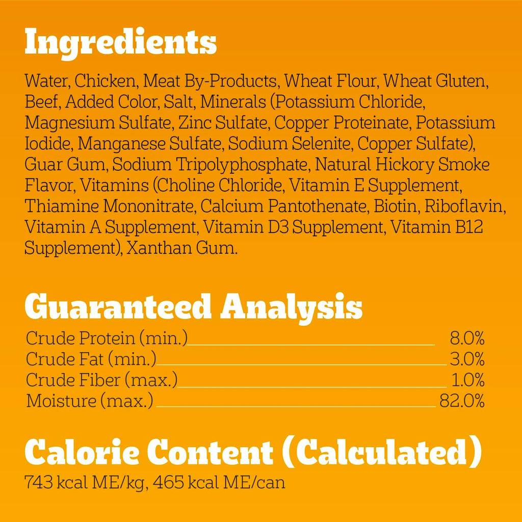 Pedigree Choice Cuts In Gravy Adult Canned Soft Wet Dog Food With Beef, 22 oz. Cans (12 Count, Pack of 1) | Beef in gravy, lean muscle support, 50%+ water for hydration, topper or complete meal for adult dogs, no-mess easy-open cans