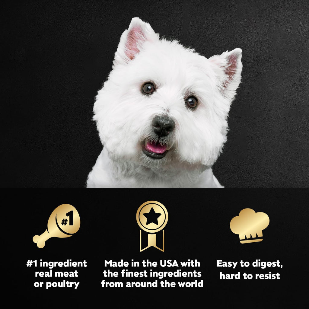 Cesar Classic Loaf in Sauce Wet Dog Food, Meaty Selects, 3.5 oz, 24 Count | Made in USA, Real beef or chicken #1 ingredient, no fillers or artificial flavors, slow-cooked, easy peel trays
