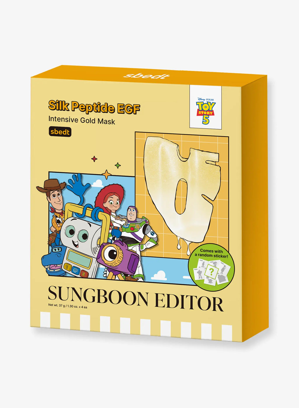 [Toy Story Edition] Silk Peptide EGF Intensive Gold Mask (+Random Sticker) (37g*4ea)