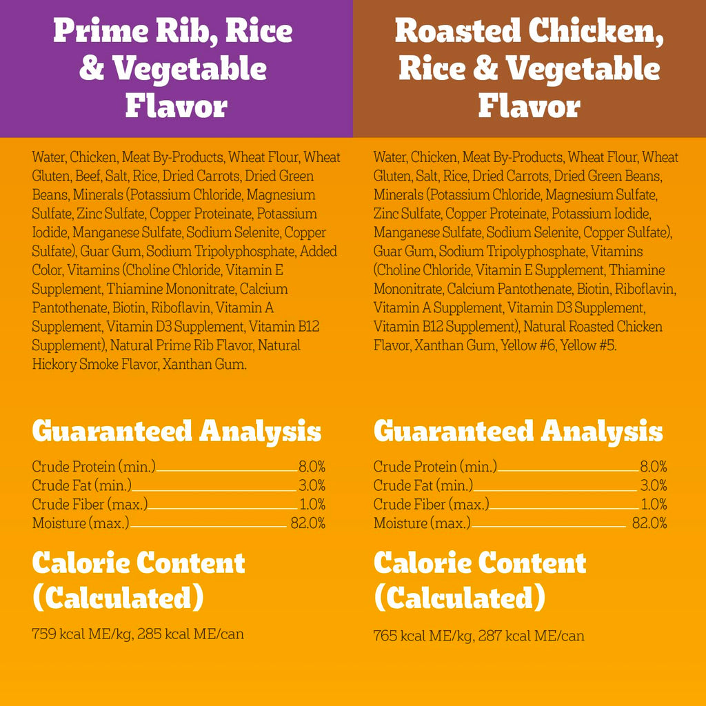 Pedigree Choice Cuts In Gravy Adult Canned Soft Wet Dog Food With Beef, 22 oz. Cans (12 Count, Pack of 1) | Beef in gravy, lean muscle support, 50%+ water for hydration, topper or complete meal for adult dogs, no-mess easy-open cans