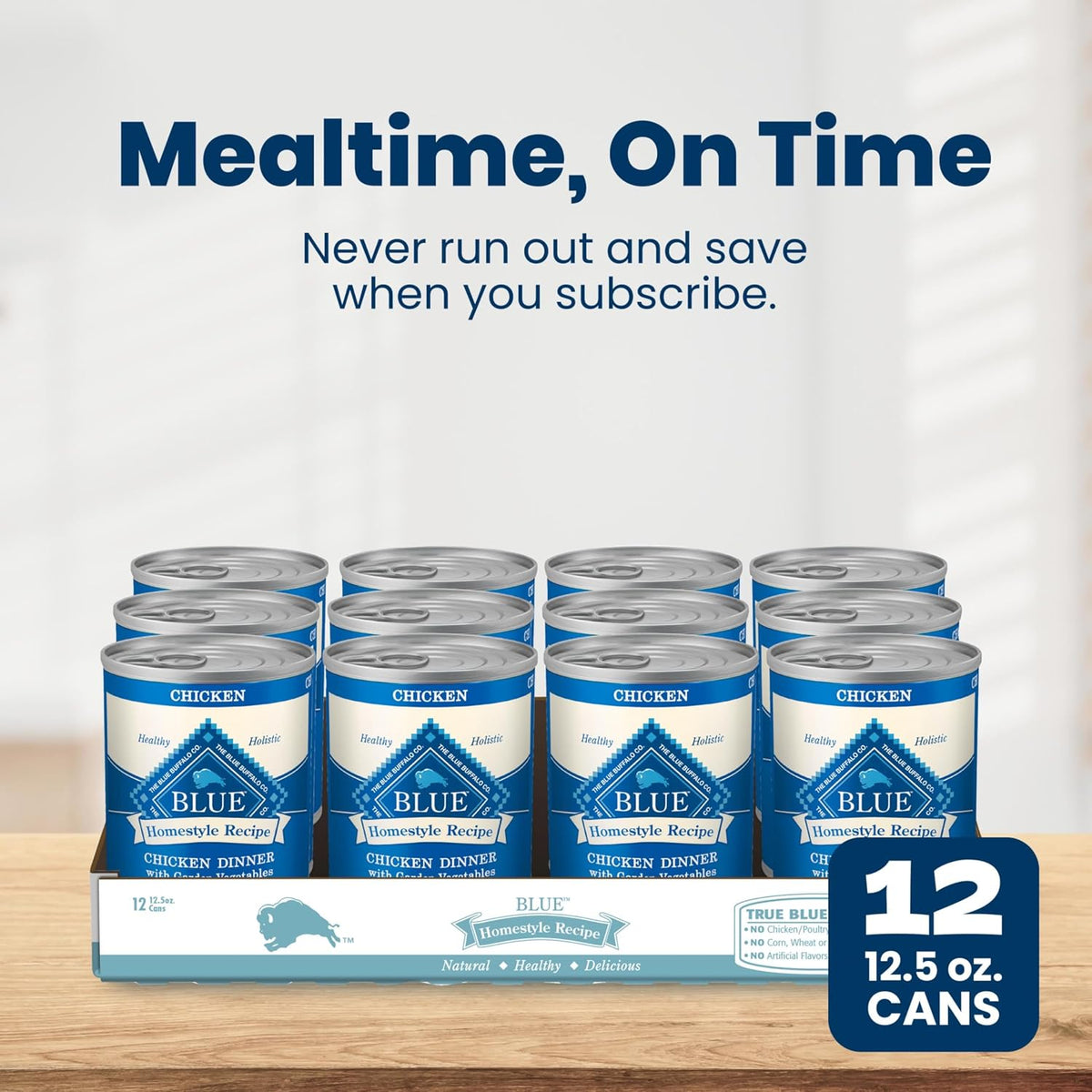 Blue Buffalo Homestyle Recipe Lamb Adult Wet Dog Food, 12.5 oz, 12 ct | Lamb Dinner with Garden Vegetables, No Chicken By-Product, Corn, Wheat, or Soy