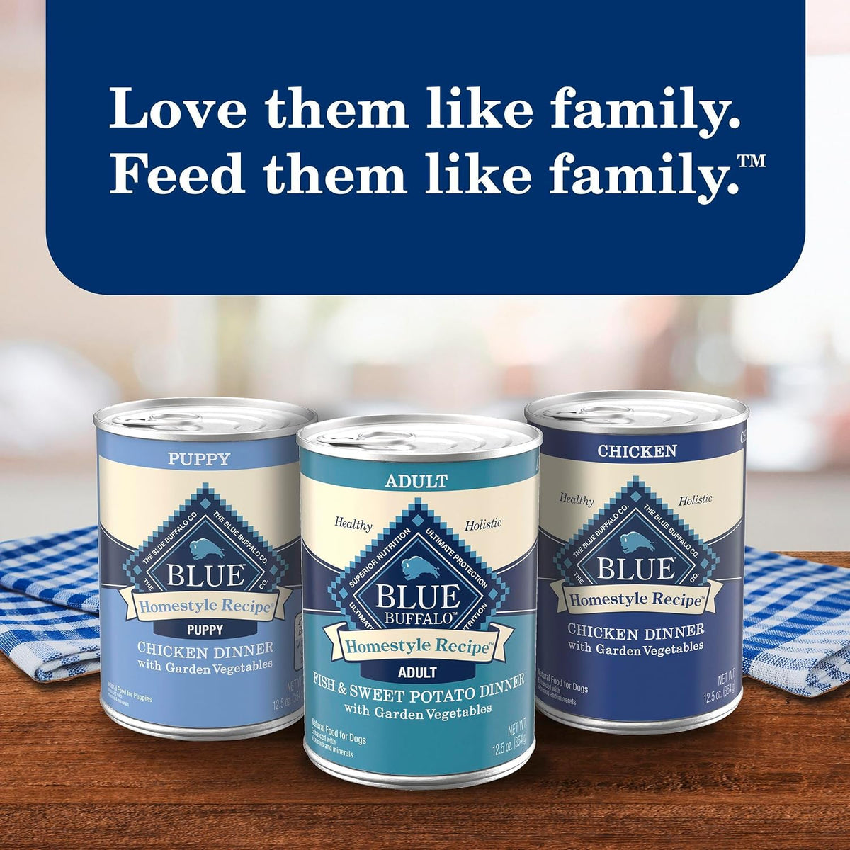 Blue Buffalo Homestyle Recipe Lamb Adult Wet Dog Food, 12.5 oz, 12 ct | Lamb Dinner with Garden Vegetables, No Chicken By-Product, Corn, Wheat, or Soy