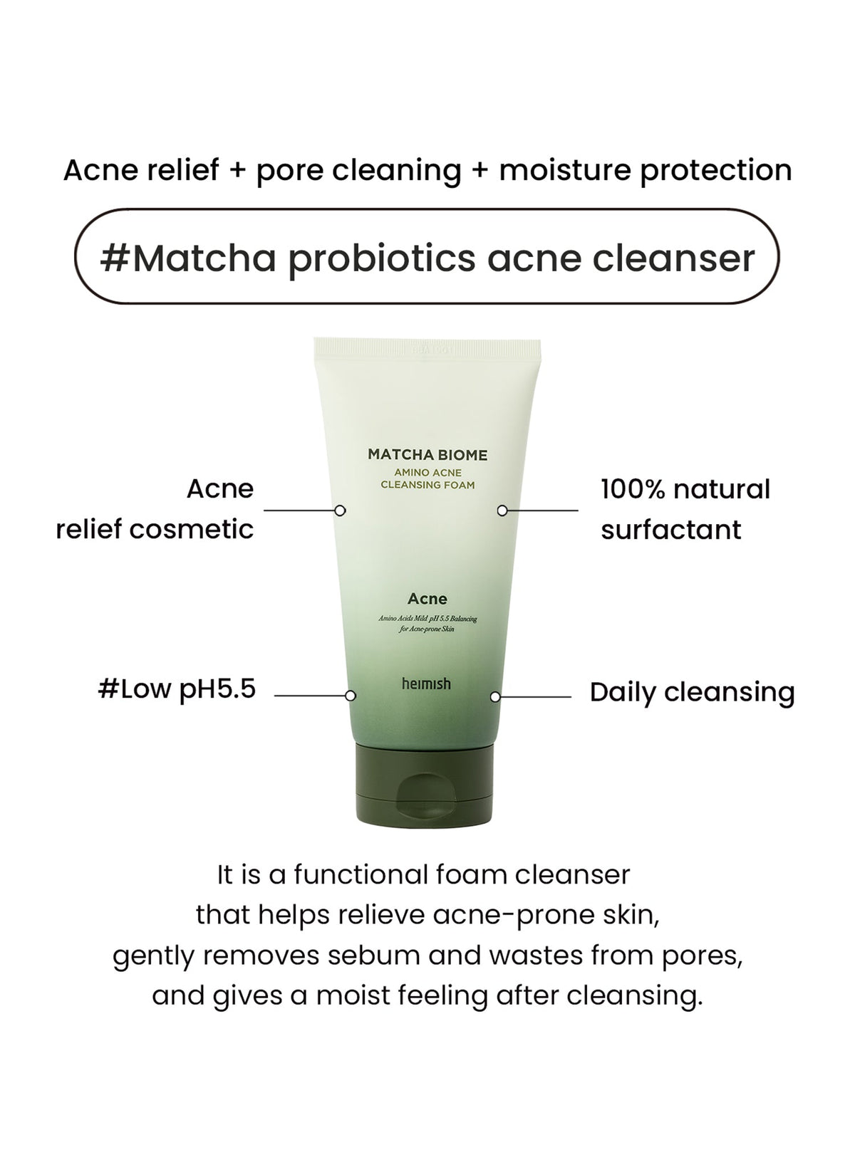 Matcha Biome Amino Acne Cleansing Foam Duo Set (150g*2ea)