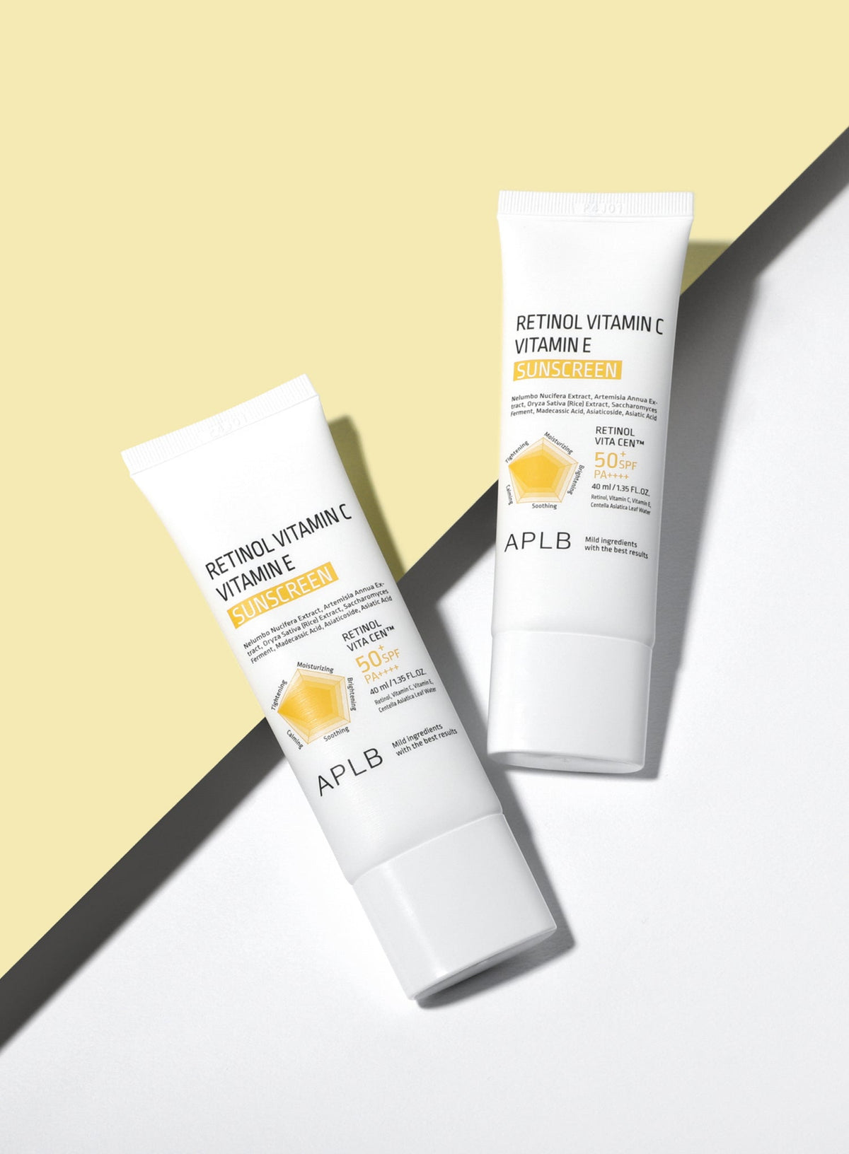 Retinol Vitamin C Vitamin E Sunscreen (SPF50+ PA++++) Trio Set (40ml*3ea)