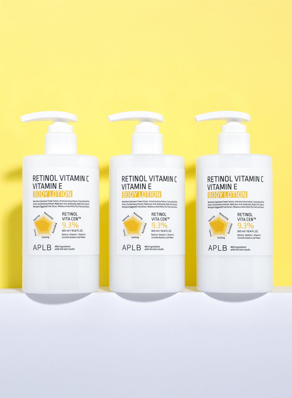 Retinol Vitamin C Vitamin E Body Lotion Trio Set (300ml*3ea)