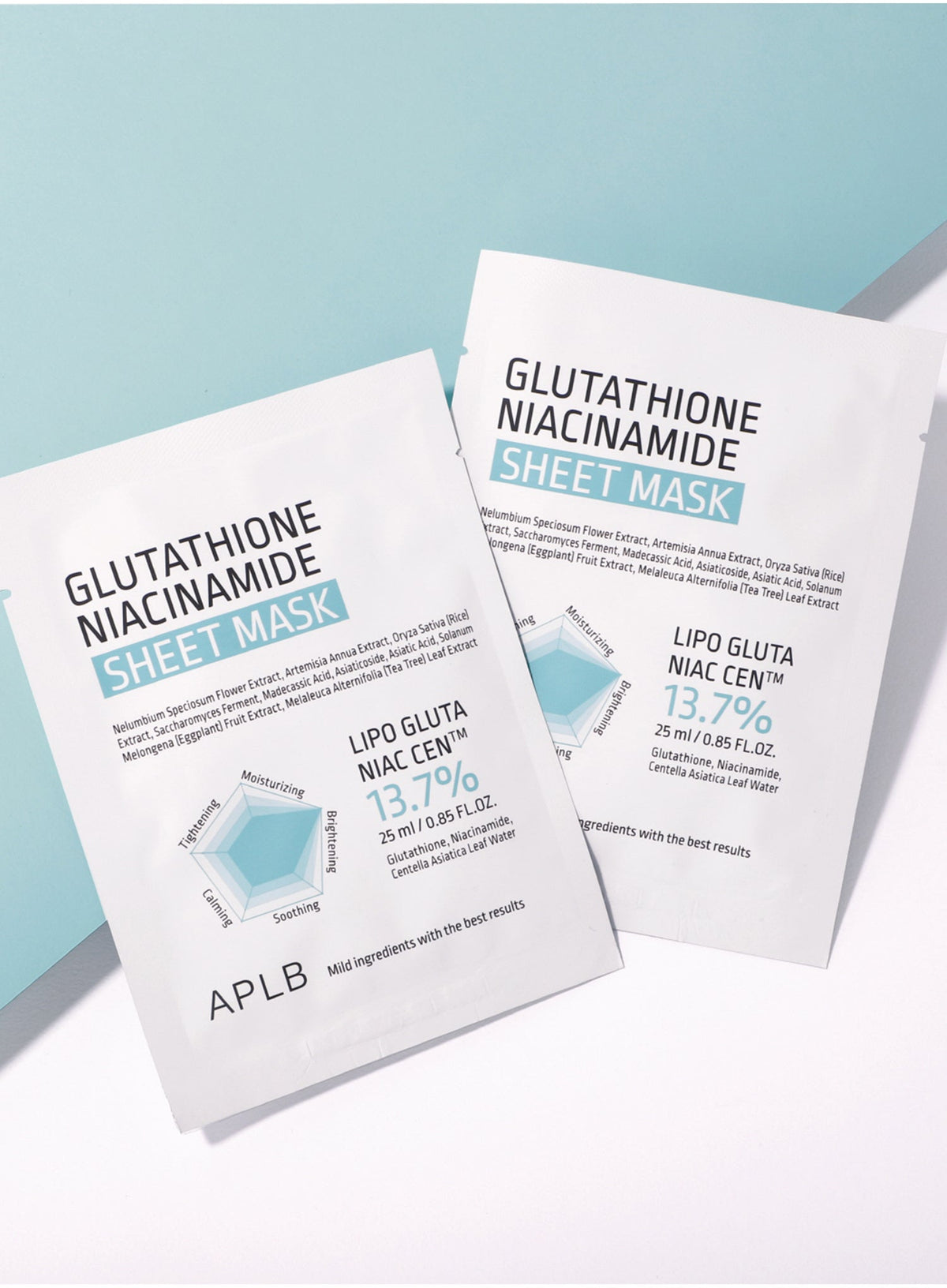 Glutathione Niacinamide Sheet Mask 10 Set (25ml / 1ea)*10ea