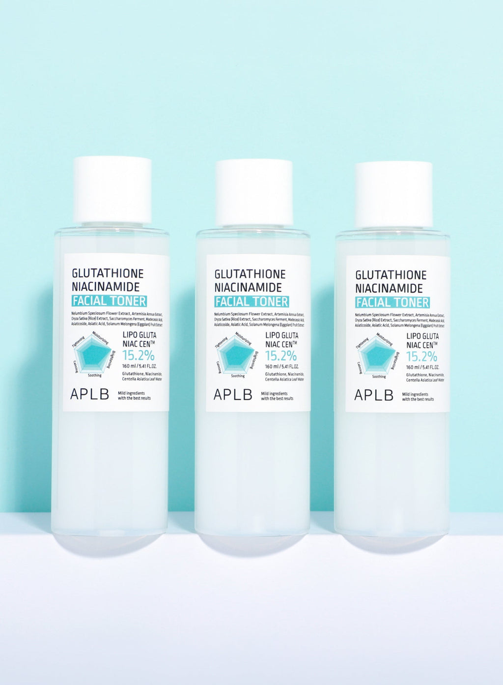 Glutathione Niacinamide Facial Toner Trio Set (160ml*3ea)