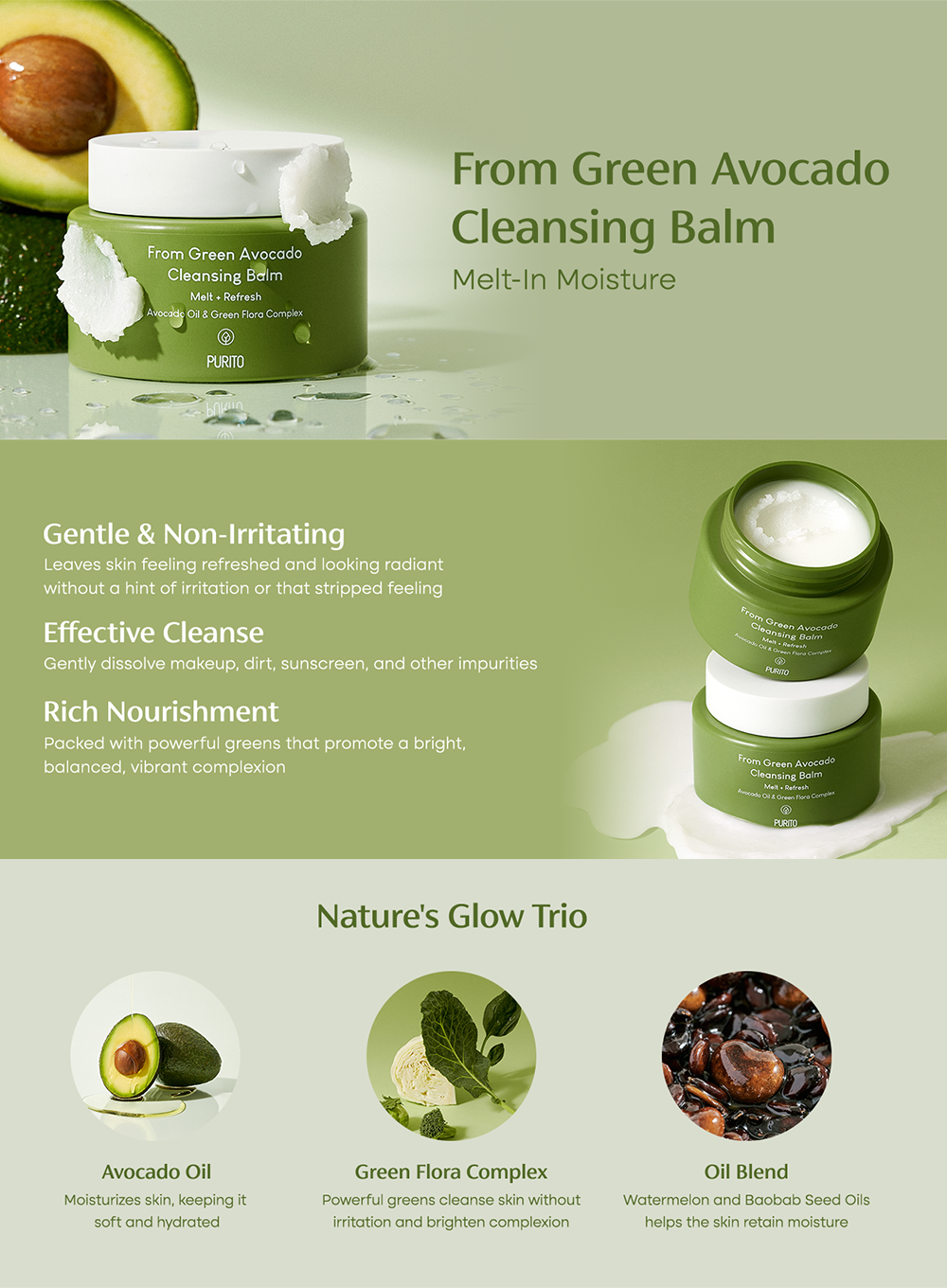 From Green Avocado Cleansing Balm (100ml)