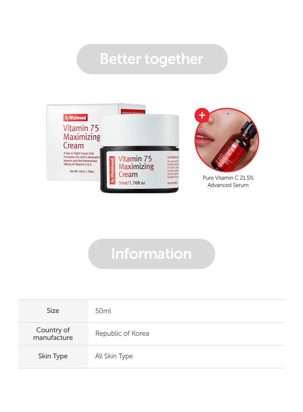 Vitamin 75 Maximizing Cream Duo Set (50g*2ea)