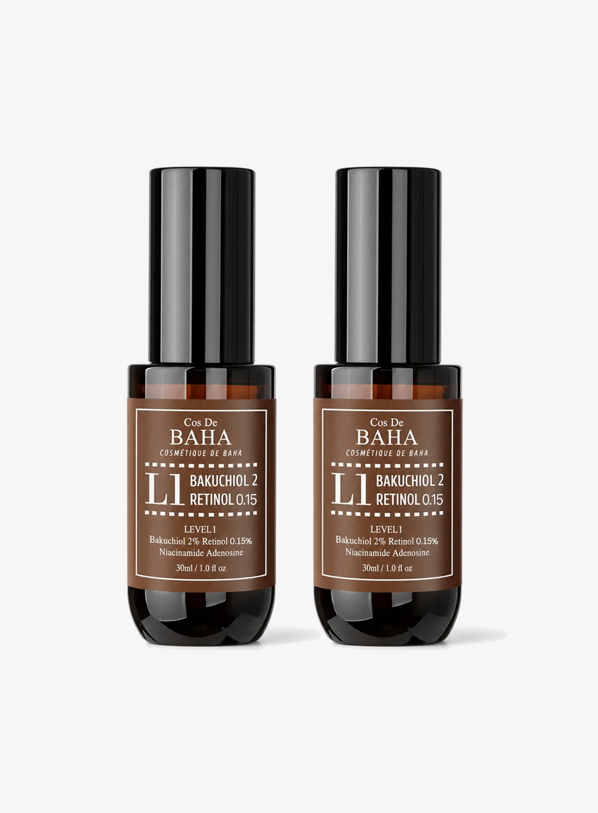 Bakuchiol 2% Retinol 0.15% Niacinamide Vitamin E Serum Duo Set (30ml*2ea) (L1)