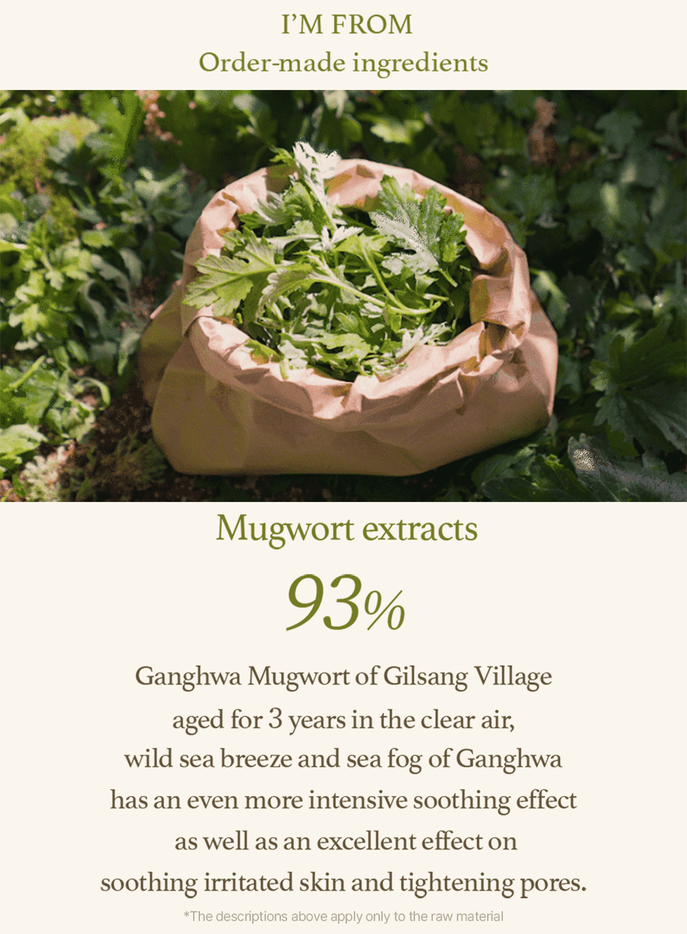 Mugwort Sheet Mask (23ml / 5ea)