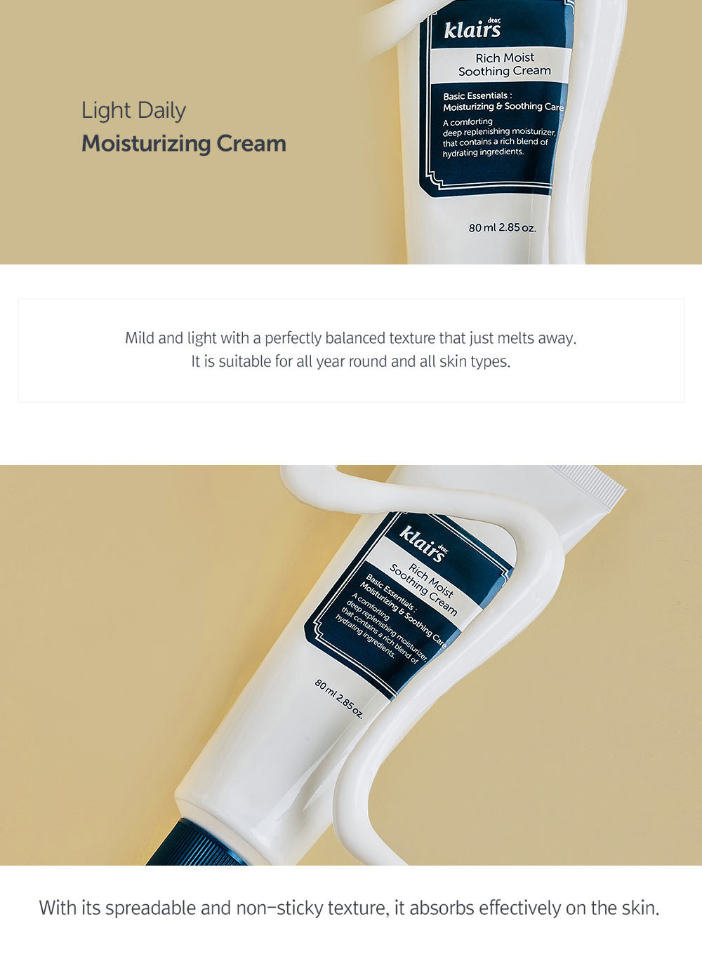 Rich Moist Soothing Cream Duo Set (80g*2ea)