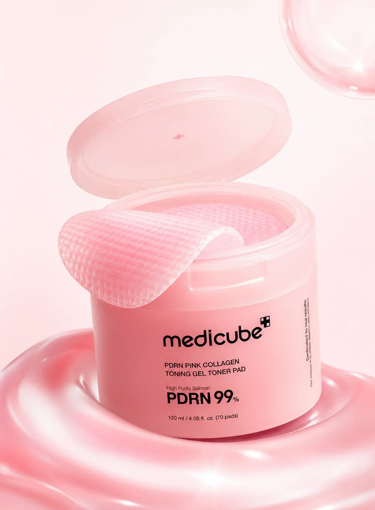 PDRN Pink Collagen Toning Gel Toner Pad (120ml / 70pcs)