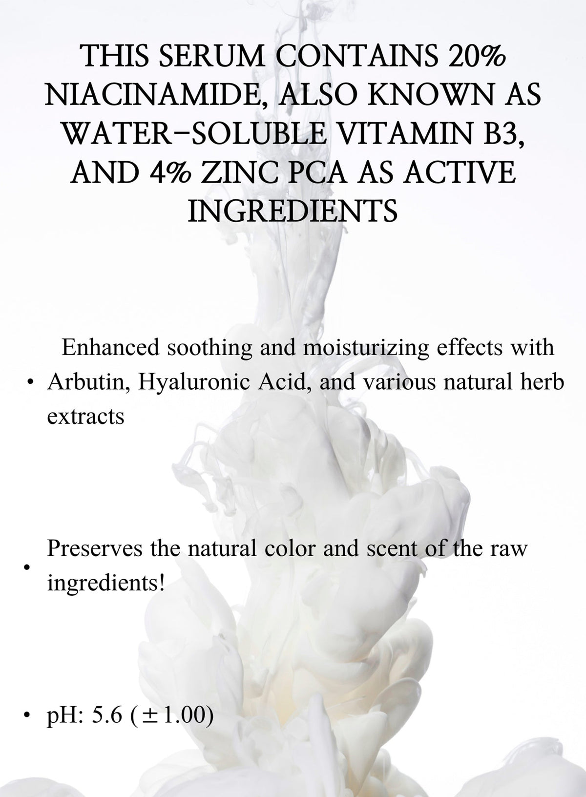Niacinamide 20% Zinc PCA 4% Arbutin Hyaluronic Acid Serum 30ml (NZ)