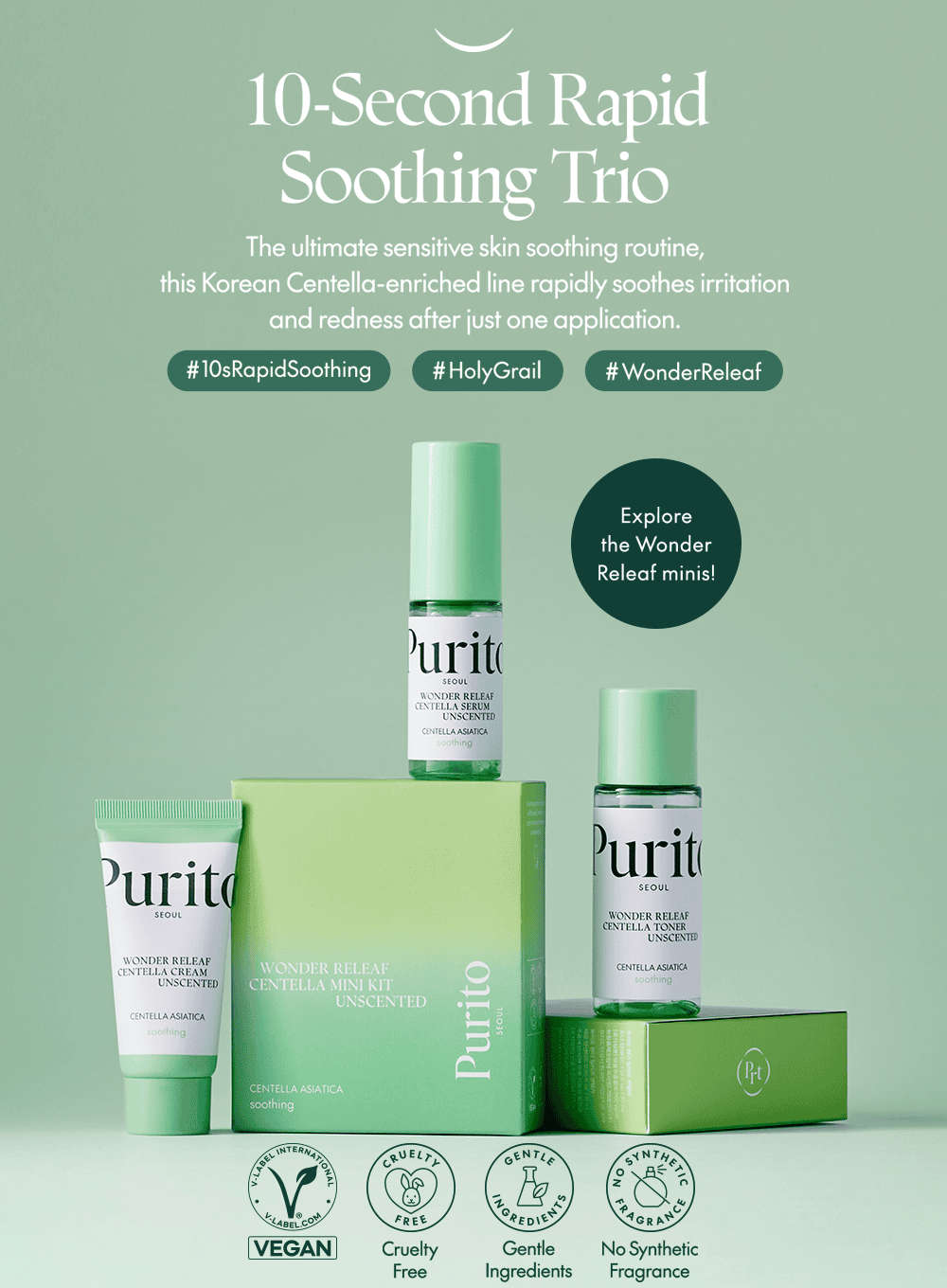 Wonder Releaf Centella Mini Kit Unscented (60ml)
