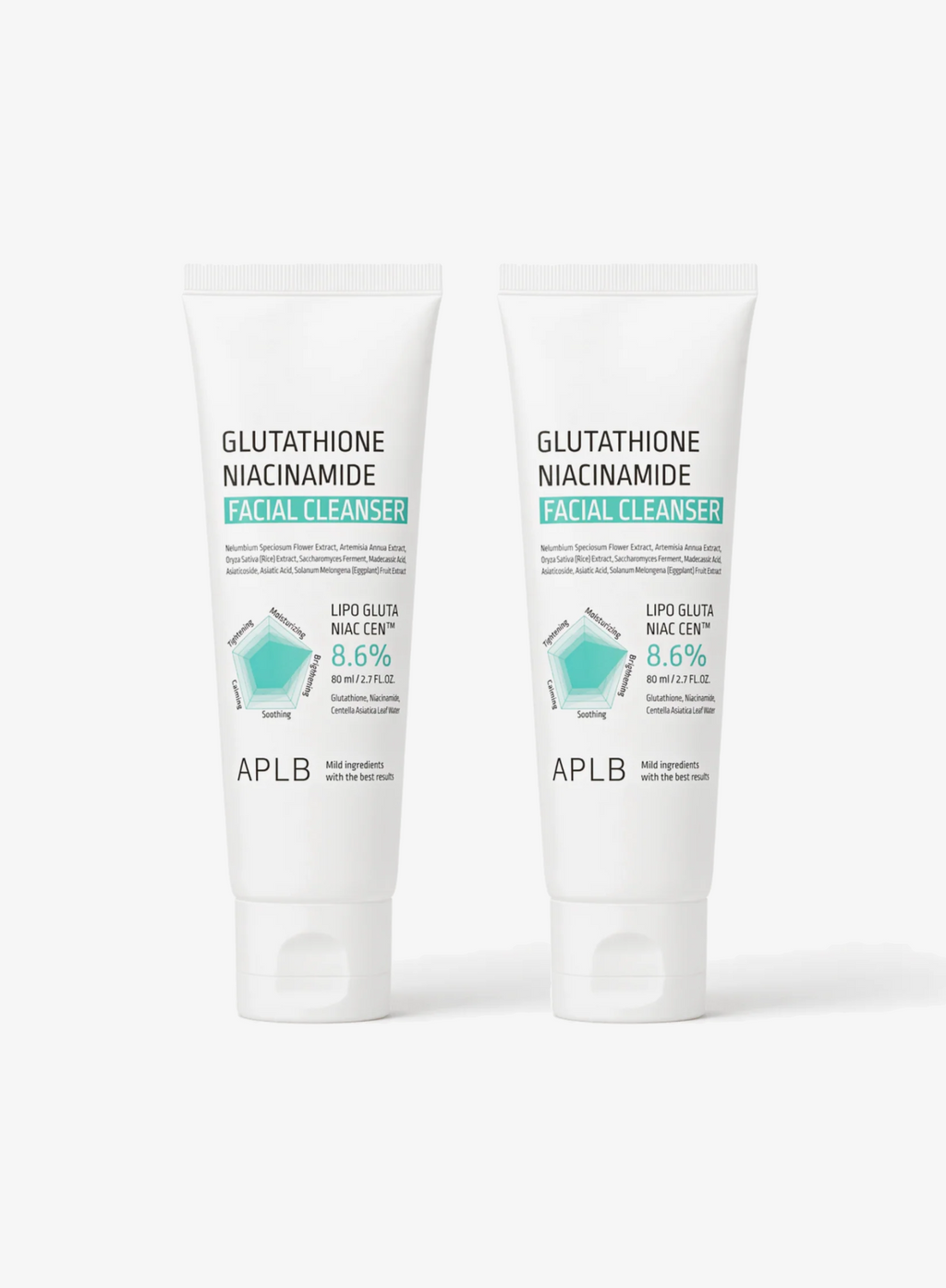Glutathione Niacinamide Facial Cleanser Duo Set (80ml*2ea)