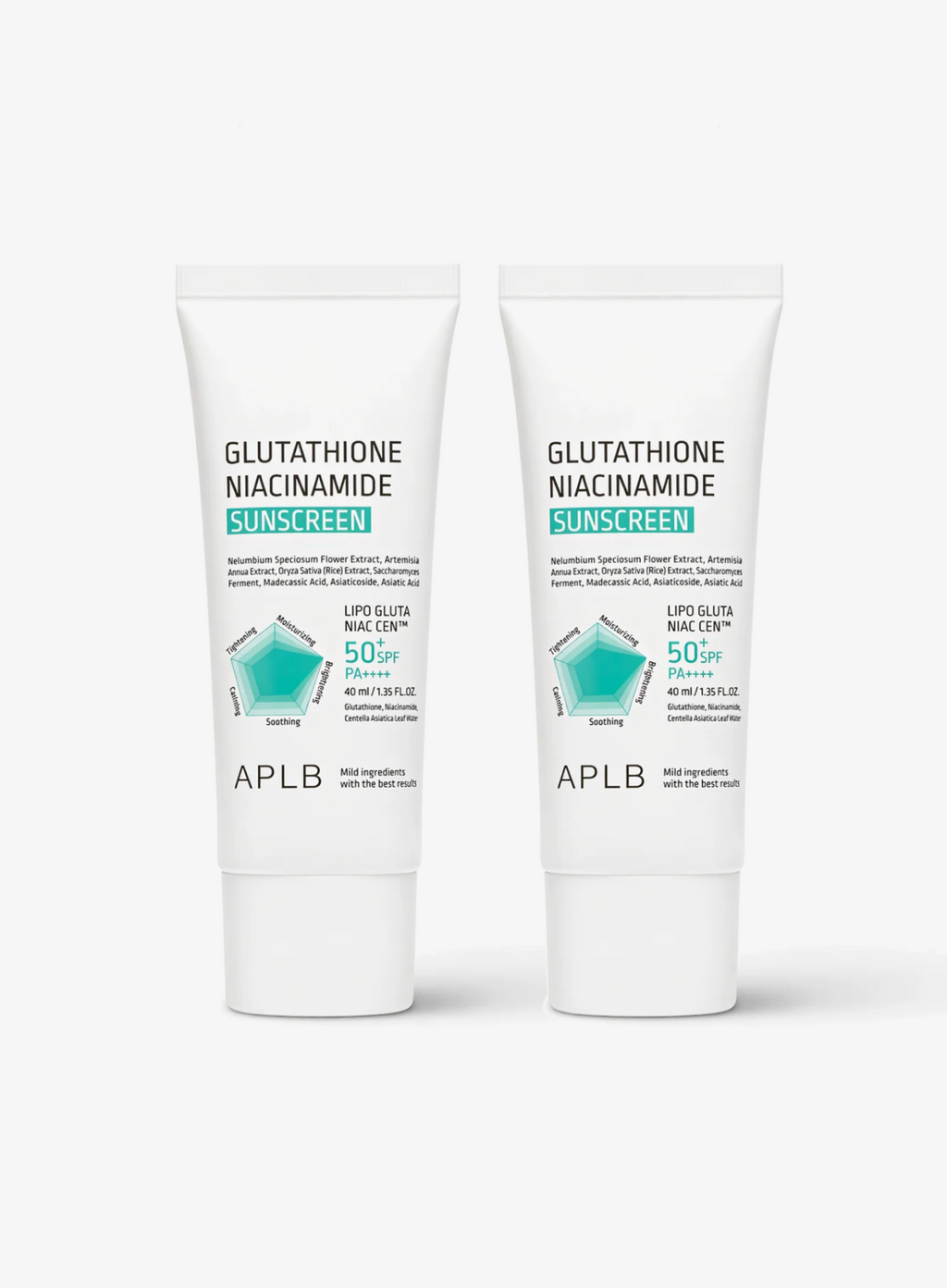 Glutathione Niacinamide Sunscreen (SPF50+ PA++++) Duo Set (40ml*2ea)