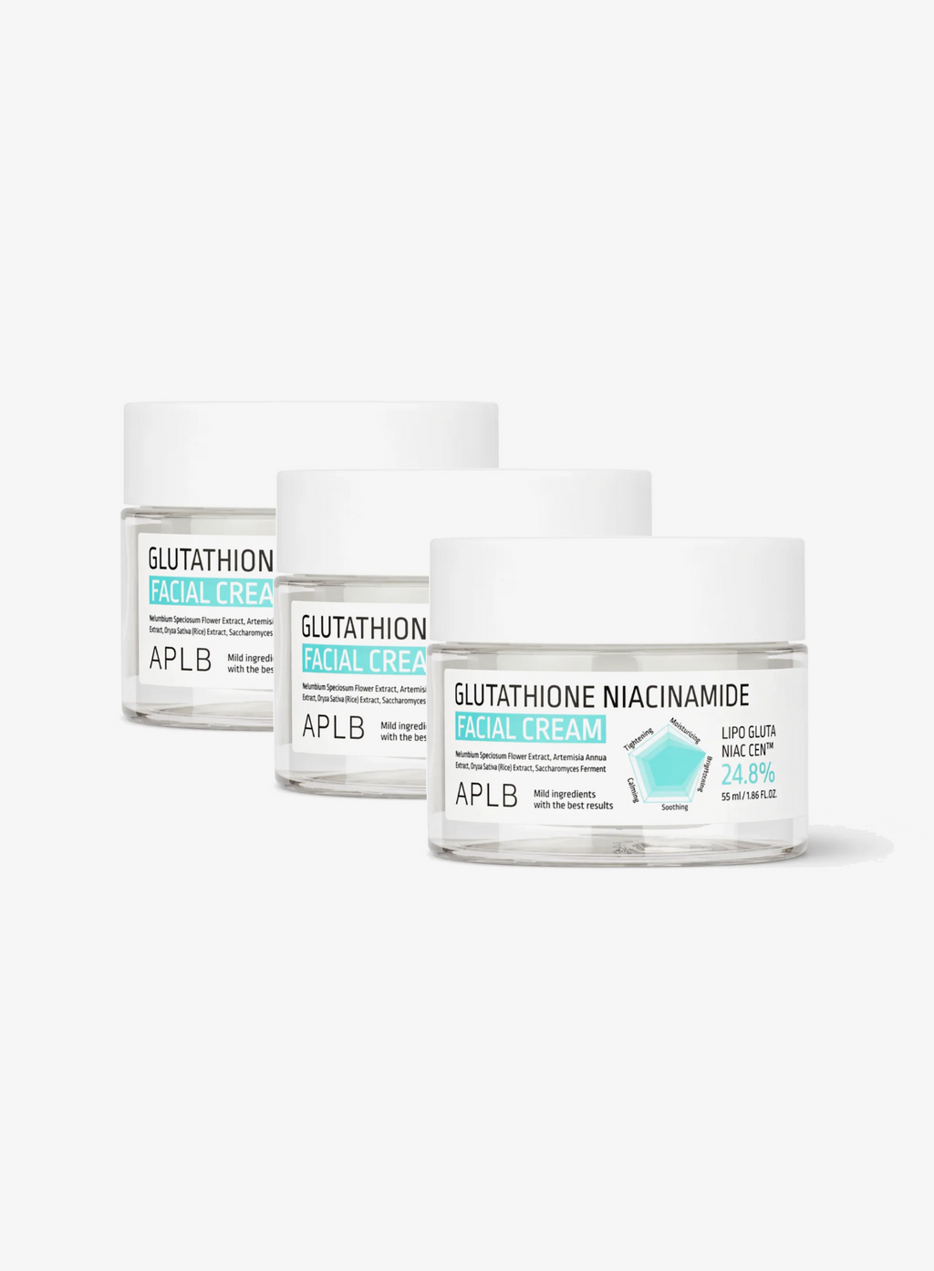 Glutathione Niacinamide Facial Cream Trio Set (55ml*3ea)