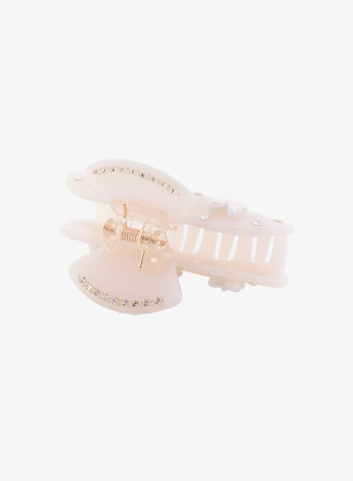 Light Beige Ribbon Jewel Hair Pin IL530