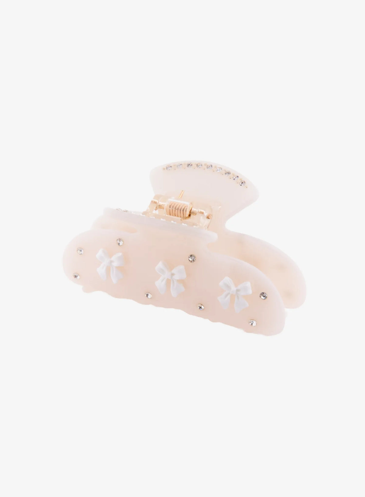 Light Beige Ribbon Jewel Hair Pin IL530