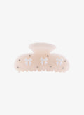 Light Beige Ribbon Jewel Hair Pin IL530