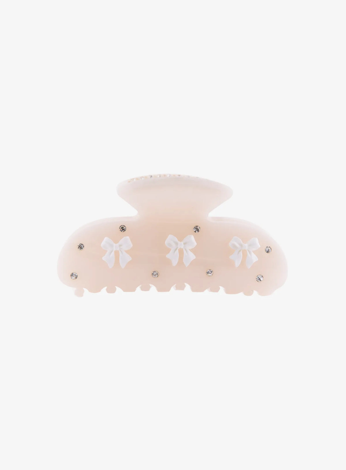 Light Beige Ribbon Jewel Hair Pin IL530