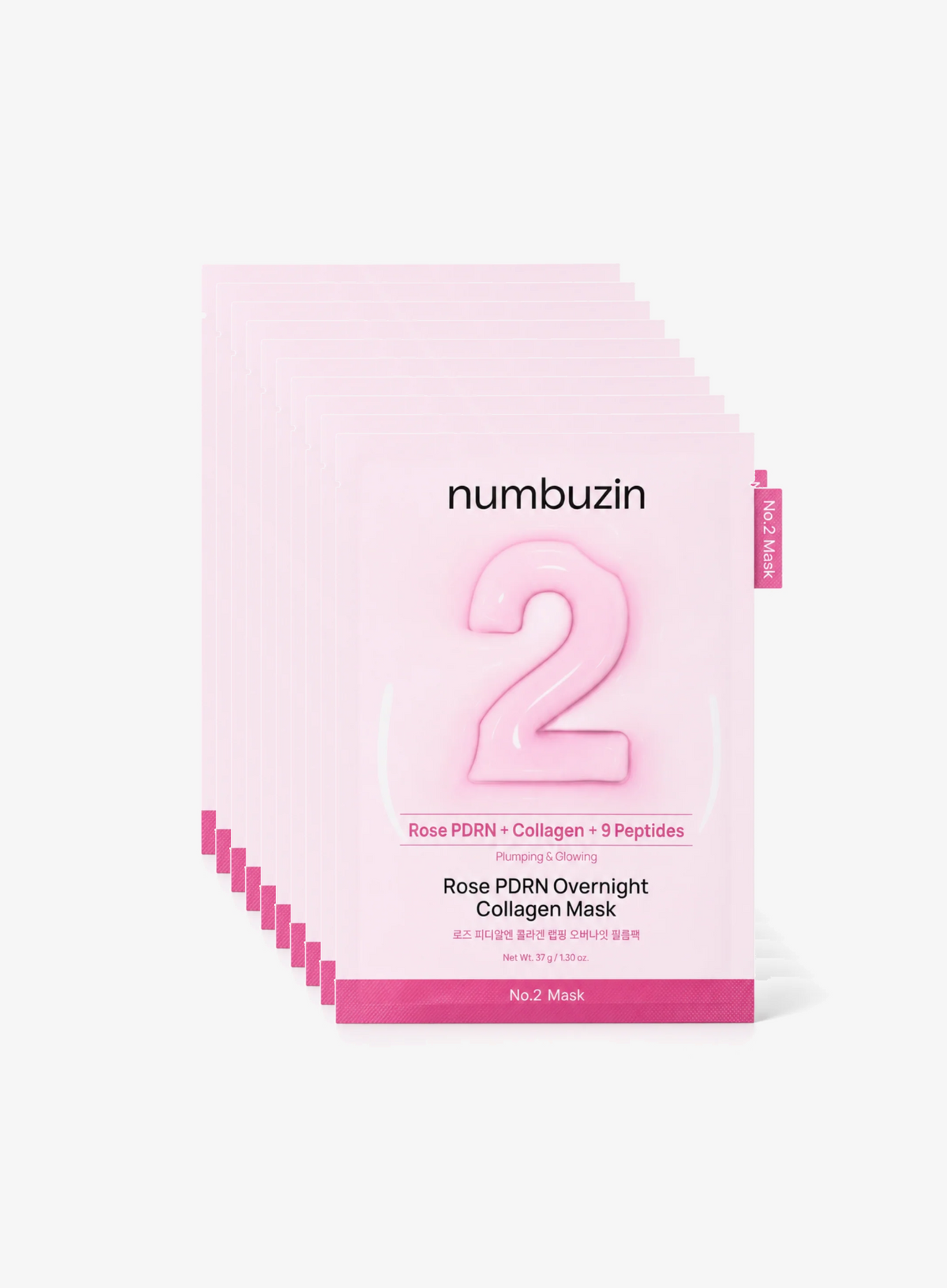 No.2 Rose PDRN Overnight Collagen Mask 10 Set (1ea*10ea)